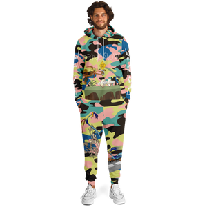 ''Drive Slow'' Camo Hoodie + Pants Combo