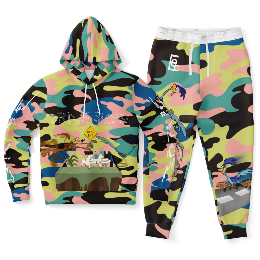 ''Drive Slow'' Camo Hoodie + Pants Combo